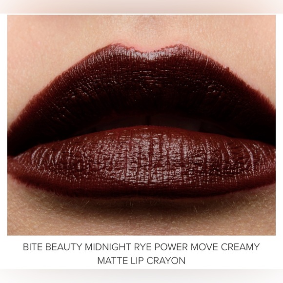 Bite Beauty-Power Move-Creamy Matte-Lip Crayon-Midnight Rye-NWB - Picture 3 of 8